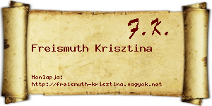 Freismuth Krisztina névjegykártya