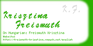 krisztina freismuth business card